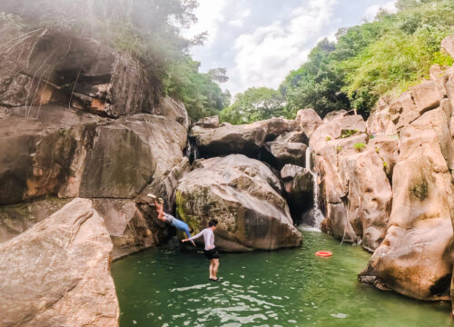 Trekking and cliff-jumping at Ba Ho Waterfall | Half-day Small Group Tour