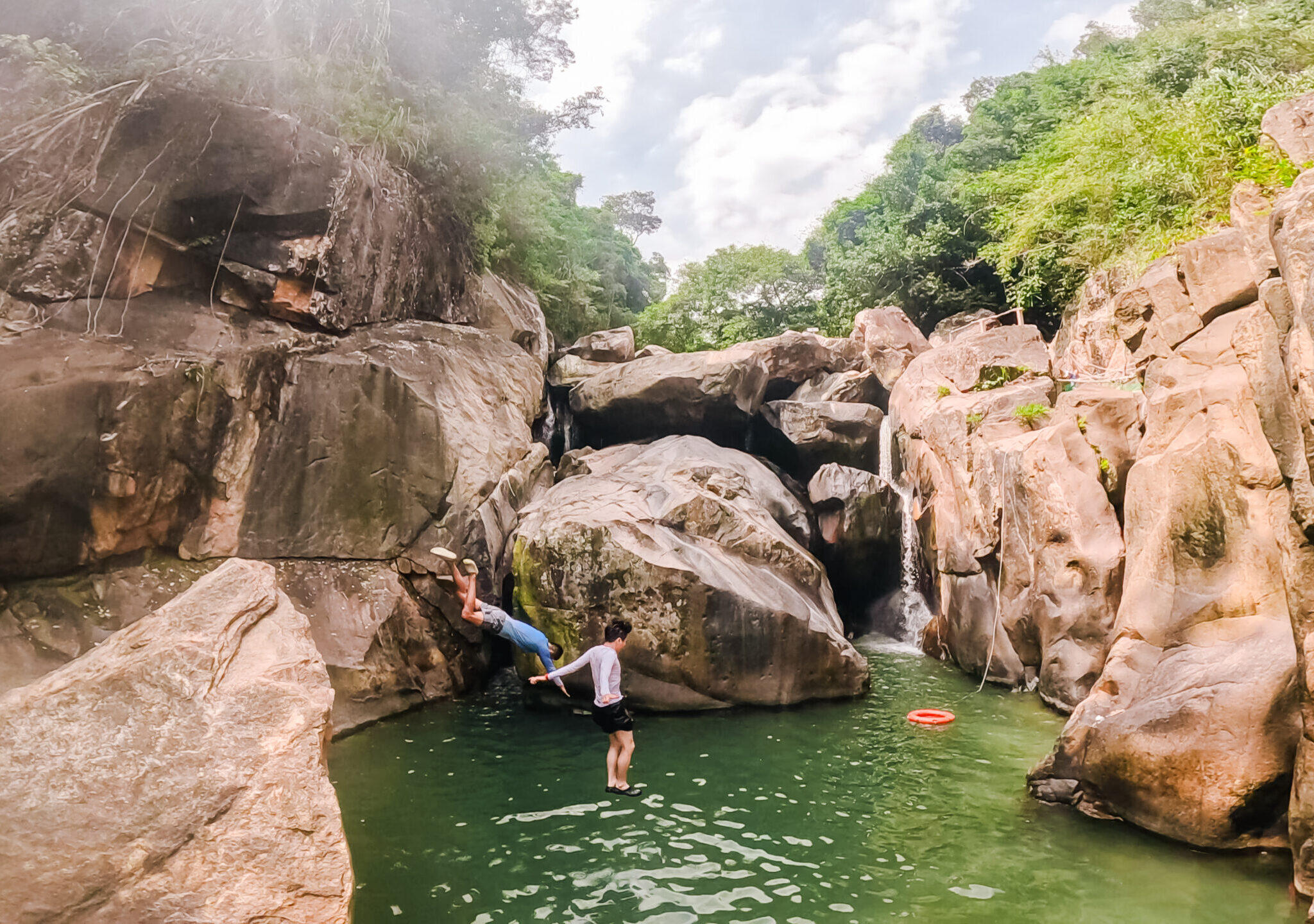 Trekking and cliff-jumping at Ba Ho Waterfall | Half-day Small Group Tour